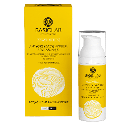 Antyoksydacyjny krem do twarzy BASICLAB - Z Witaminą C Nawilża, rewitalizuje i przywraca naturalny blask - 50 ml
