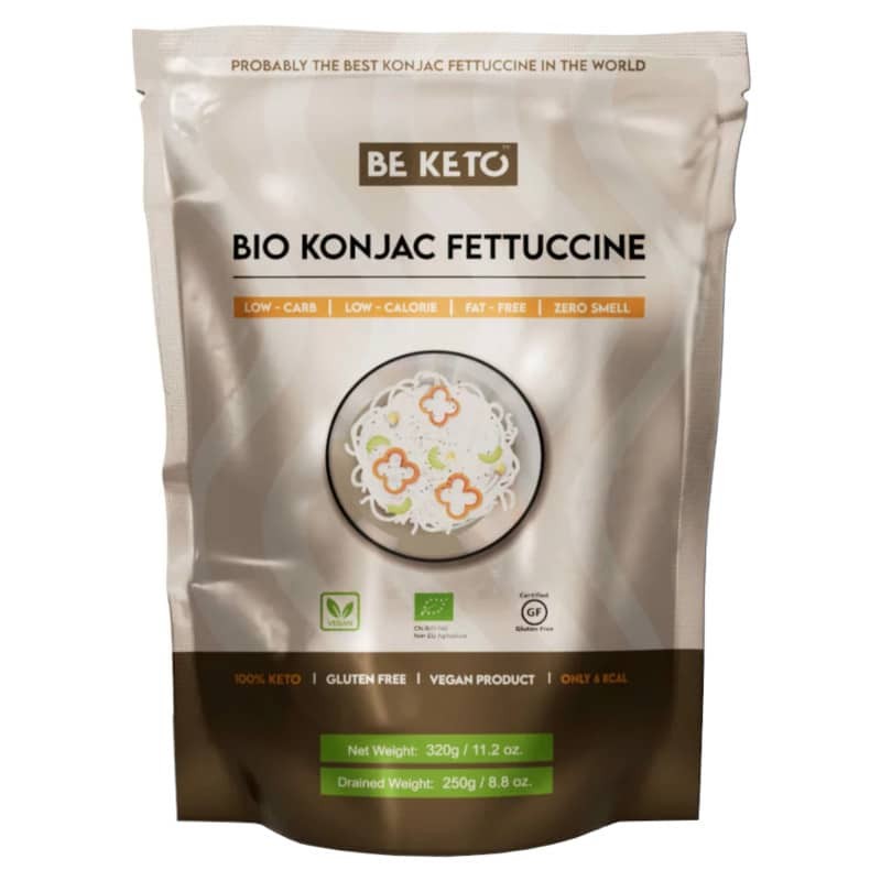 Bio Makaron Konjac Fettuccine BeKeto - Niskowęglowodanowy i niskokaloryczny makaron - 320 g