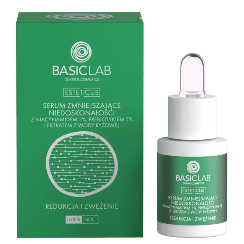 Serum zmniejszające niedoskonałości BASICLAB - Redukcja i Zwężenie - 15 ml, 30 ml