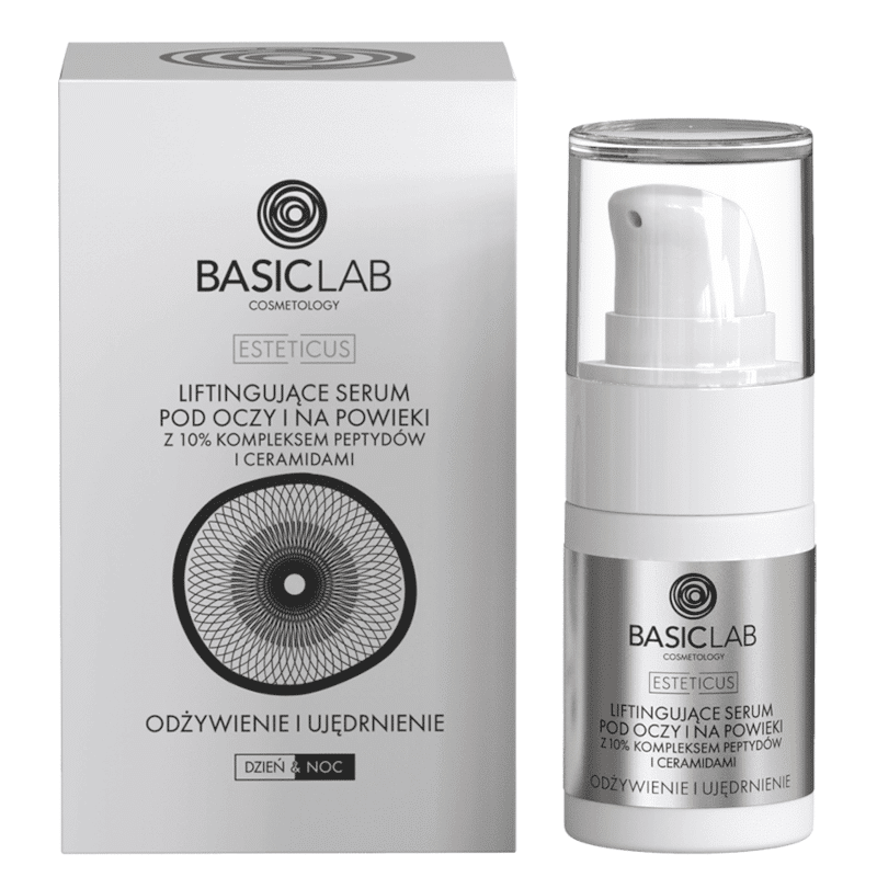 Liftingujące serum pod oczy i na powieki BASICLAB - Ujędrnienie i napięci - 15 ml, 30 ml