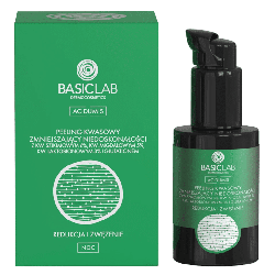 Peeling kwasowy BASICLAB - Zmniejsza niedoskonałości - 30 ml