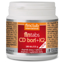 Fintabs CD bori+K2 new Finclub - Źródło pierwiastków i witamin - 180 tabletek