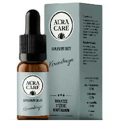 Koncentracja AURA CARE - Naturalne wsparcie dla umysłu i ciała - 15ml, około 300 kropli