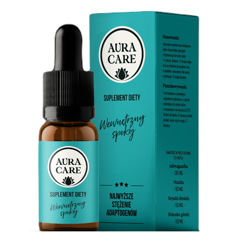 Wewnętrzny spokój AURA CARE - Wsparcie równowagi emocjonalnej - 15ml, około 400 kropli