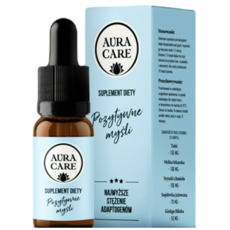 Pozytywne myśli AURA CARE - Wsparcie optymistycznych myśli - 15ml, około 300 kropli