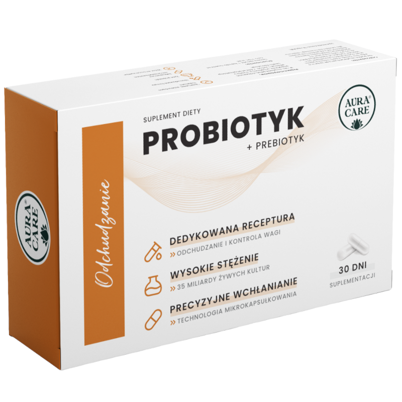 Odchudzanie AURA CARE - Probiotyk + prebiotyk - 30 kapsułek