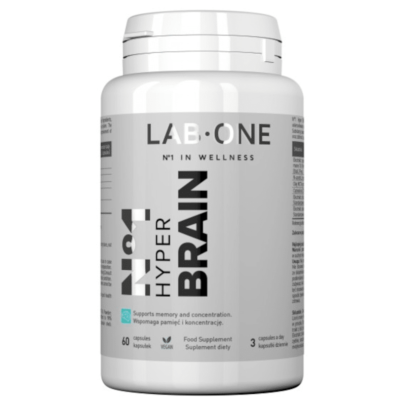 N°1 Hyper BRAIN LAB ONE - Wsparcie pamięci i koncentracji - 60 kapsułek