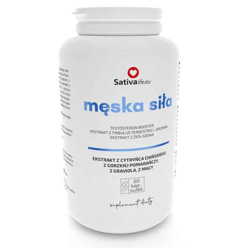 Męska Siła Testosterone Booster Sativa Life - Naturalne wsparcie dla męskiej energii i wydajności - 60 kapsułek