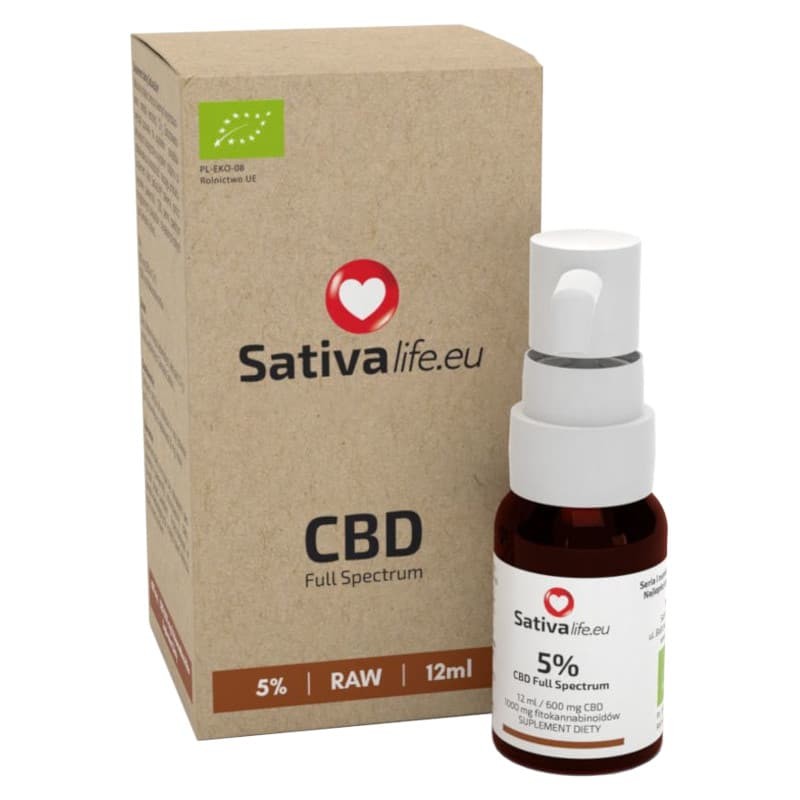 Olejek CBD 5% Sativa Life - Naturalny olejek z konopi siewnych - 12 ml