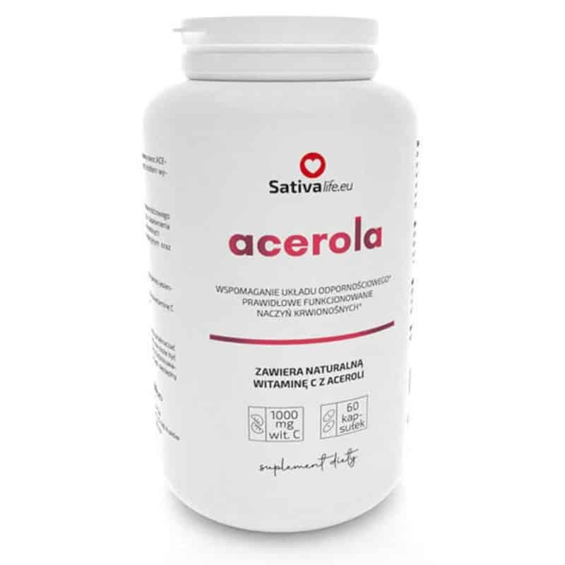Acerola Sativa Life - Acerola naturalna witamina C - 60 kapsułek
