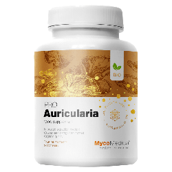 Auricularia PRO 30 % MycoMedica -Uszak bzowy ( uszak gęstowłosy ) - 90 kapsułek