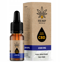 Olejek konopny 15 % Hemp Medical - Olej z konopi włóknistych - 1500 mg