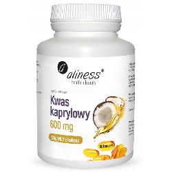 Kwas kaprylowy Aliness - Olej MCT z kokosa - 90 kapsułek