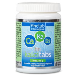 Kalcitabs Finclub - Wapń, witaminy K2 i D3 - 90 tabletek