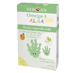 Norsan Omega-3 ALGA Jelly - Żelki z olejem z alg roślinnych - 45 żelek