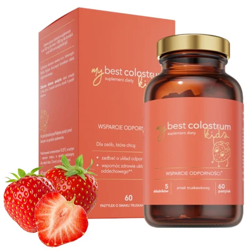 MyBestColostrum Kids MyBestPharm - Wsparcie odporności dla dzieci - 60 pastylek do ssania