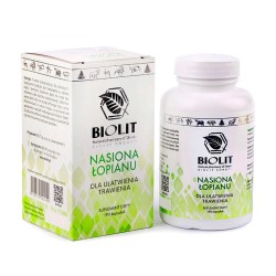 Nasiona łopianu Biolit - Dla ułatwienia trawienia - 190 kapsułek