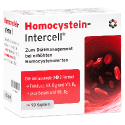 Homocystein intercell Mitopharma - Wsparcie prawidłowego poziomu homocysteiny - 90 kapsułek