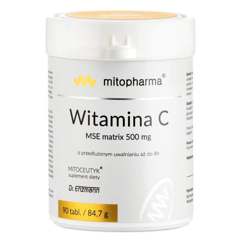 Witamina C MSE matrix Mitopharma - Wsparcie odporności - 90 i 180 tabletek