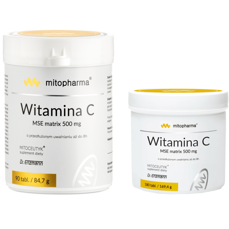Witamina C MSE matrix Mitopharma - Wsparcie odporności - 90 i 180 tabletek