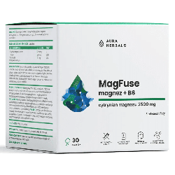 Magnez z witaminą B6 MagFuse Aura Herbals - 30 saszetek