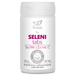 Selenitabs Finclub - Selen, cynk, mangan i witamina C- 120 tabletek