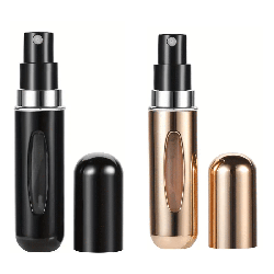 Atomizer podróżny na perfumy - 5ml czarny lub złoty - 1 sztuka