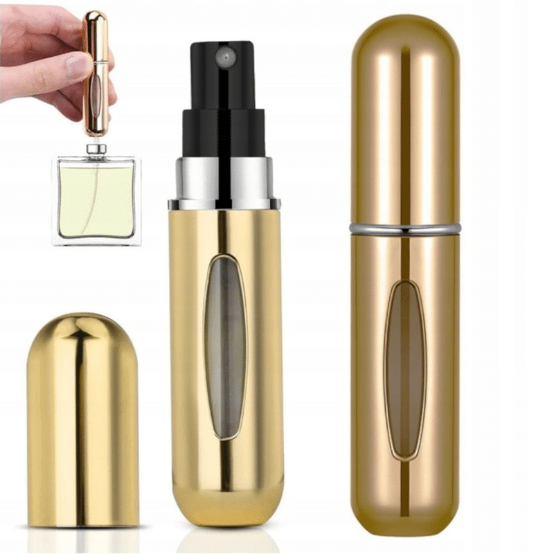 Atomizer podróżny na perfumy - 5ml czarny lub złoty - 1 sztuka