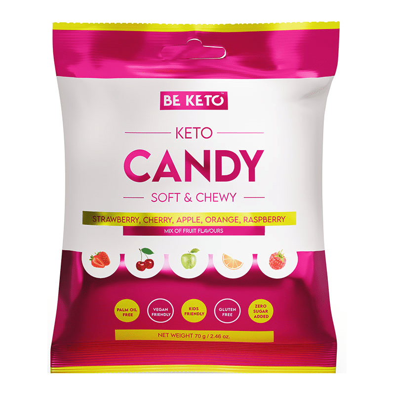 Keto cukierki BeKeto - Tofi, mieszanka owocowa - 70 g