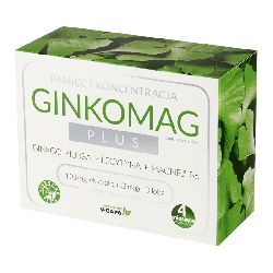 Ginkomag Plus Xenico Pharma - Wsparcie mózgu - 120 kapsułek