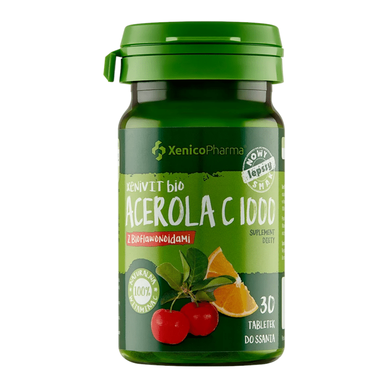 XeniVIT bio Acerola C 1000 Xenico Pharma - Wsparcie odporności - 30 tabletek do ssania