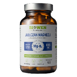 Jabłczan magnezu Biowen - Z witaminą B6 - 100 kapsułek