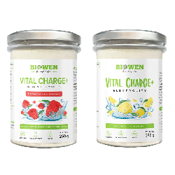 Elektrolity Vital Charge+ Biowen - 250 g o smaku malinowym i cytrynowym