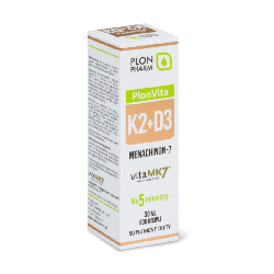 Witamina K2 MK-7 D3 4000 IU Plon Pharm - Naturalna Formuła – Krople 30 ml