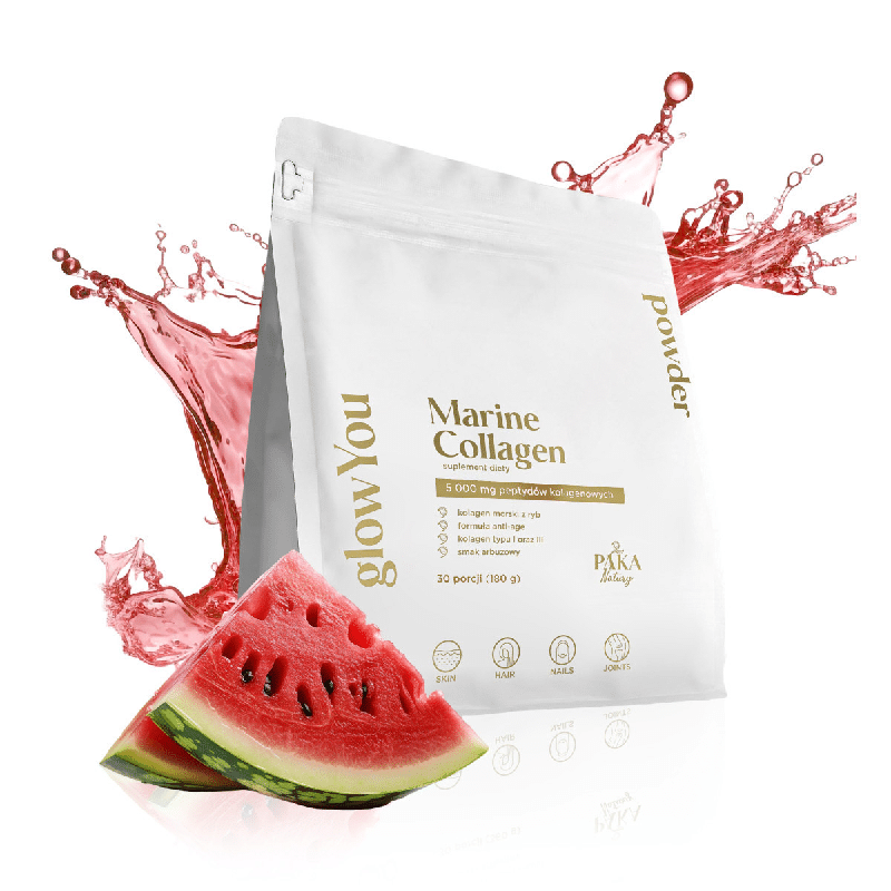 Kolagen morski glowYou Paka Natury - 5 000 mg - Mango, Arbuz i Cytryna - 30 porcji do picia