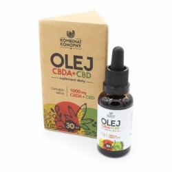 Olej CBDA z CBD Raw Kombinat Konopny - Wsparcie w łagodzeniu stanów zapalnych 1000 mg - 30 ml