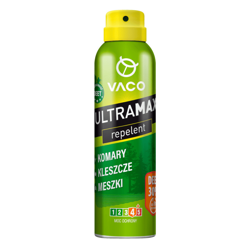 ULTRAMAX Vaco - Spray na komary, kleszcze i meszki DEET 30% - 170 ml