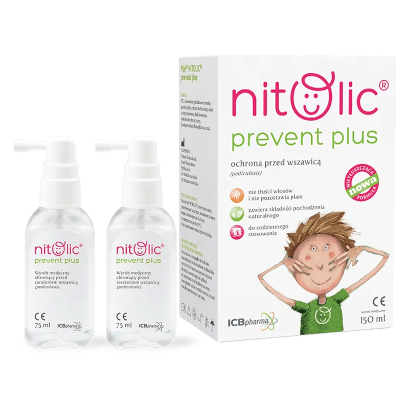 Pipi Nitolic prevent plus spray - Skuteczna ochrona przed wszawicą - 75 ml 150 ml