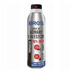 Bros Spray na komary i kleszcze 50% DEET - TROPIKALNY - 90ml - 180ml