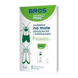 Bros Pułapka na mole spożywcze i odzieżowe Zielona Moc - Naturalna skuteczność bez kompromisów - 1 sztuka
