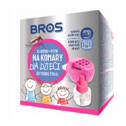 Bros dla dzieci Elektro + płyn na komary - Delikatna ochrona przed komarami już od 1. roku życia - 1 sztuka