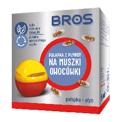 Bros Pułapka z płynem - Ochrona przed muszkami owocówkami - 1 sztuka pułapka + płyn