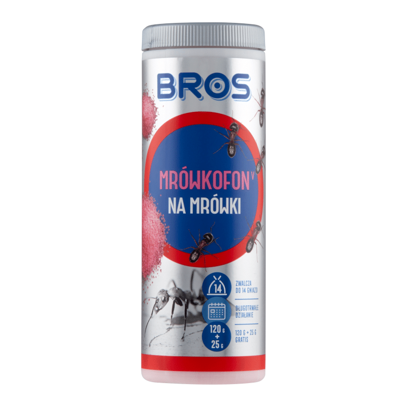 Bros Mrówkofon - Granulowana trutka pokarmowa na mrówki - 75 g, 120 g oraz 250 g
