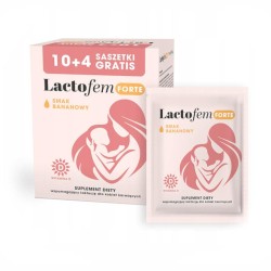 Lactofem Forte Pharma Dot - Wspomaga laktację - 14 saszetek o smaku klasycznym lub bananowym