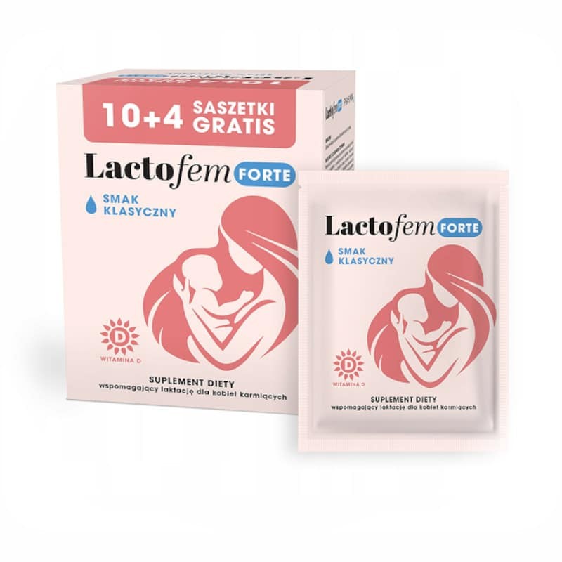 Lactofem Forte Pharma Dot - Wspomaga laktację - 14 saszetek o smaku klasycznym lub bananowym