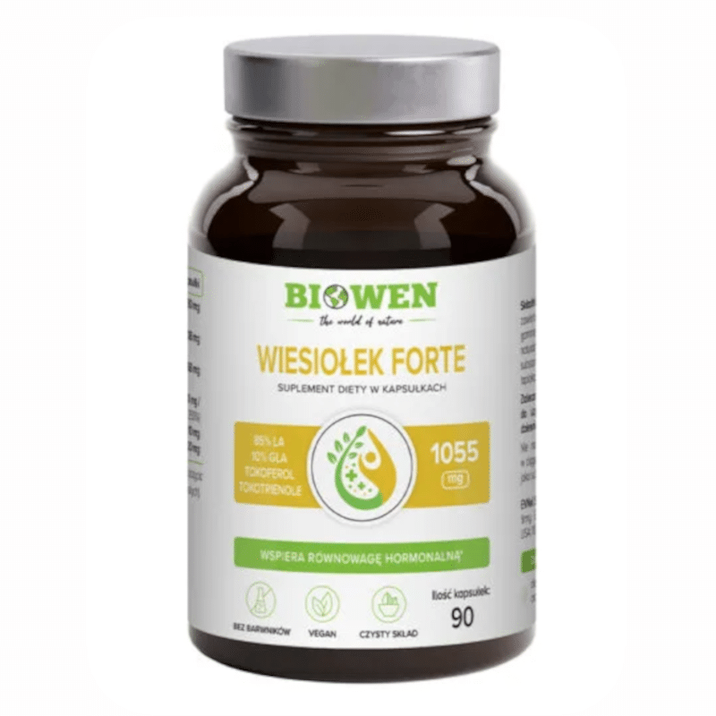 Wiesiołek Forte Biowen - Źródło kwasów omega i witaminy E - 90 kapsułek