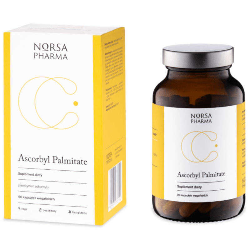 Ascorbyl Palmitate Norsa Pharma - Witamina C, połączenie kwasu palmitynowego z kwasem askorbinowym - 90 kapsułek