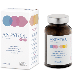 Anpyrol KPU HPU Norsa Pharma - 14 składników aktywnych dla wsparcia organizmu - 60 kaps.