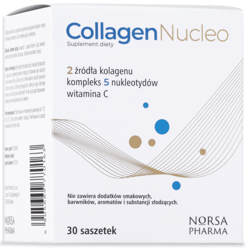 Collagen Nucleo Norsa Pharma -  Kolagen klasyczna formuła wsparcia dla skóry, stawów i organizmu - 30 saszetek