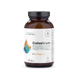 Colostrum 700 mg + BioPerine Aura Herbals - Wspomaga trawienie i wchłanianie składników odżywczych - 60 kapsułek